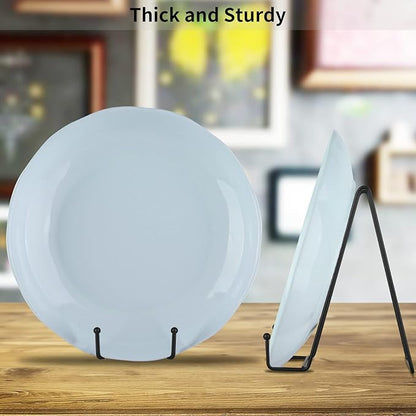 IBosins 5 Pack 8 Inch Plate Holder Display Stands, Large Metal Black Frame Stand - Image 5