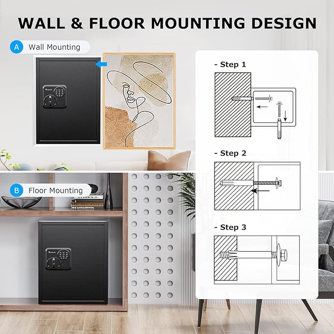 Bonsaii 1.8 Cubic Feet Security Home Safe - Image 6