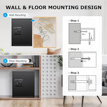 Bonsaii 1.8 Cubic Feet Security Home Safe - Image 6