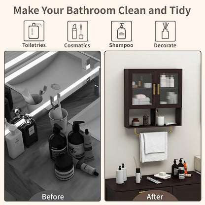 Wall Mounted Bathroom Storage Cabinet Medicine Cabinet - Image 4