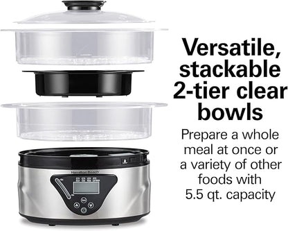 Hamilton Beach Digital Electric Food Steamer & Rice Cooker - Image 3