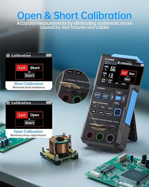 FNIRSI LC1020E 100kHz LCR Meter, Auto Component Detect, Measures ESR/Q/D/θ/X - Image 7
