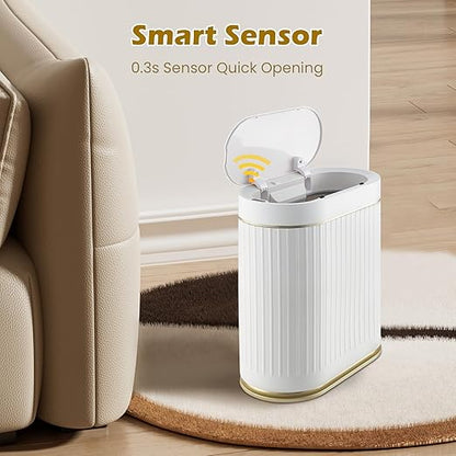 Bathroom Trash Can with Lid Automatic 2 Gallon Motion Sensor Garbage Bin - Image 4
