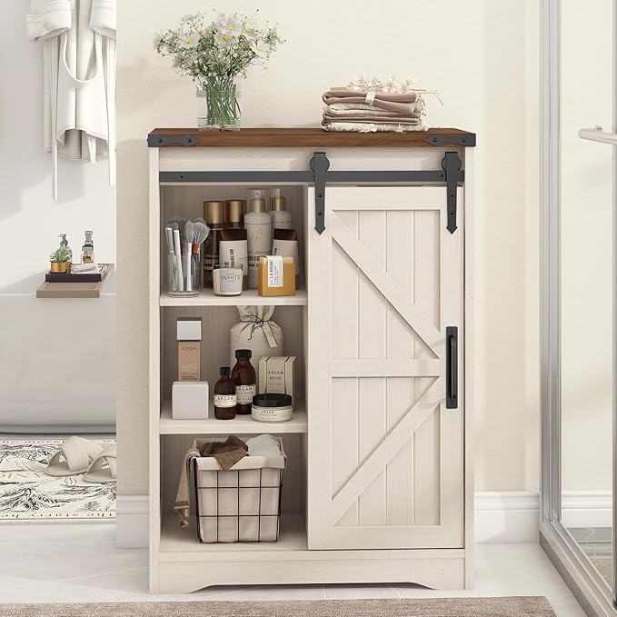 Farmhouse Bathroom Storage Cabinet, Bathroom Cabinet - Image 3