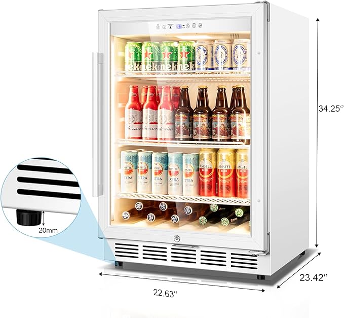 Beverage Refrigerator, 4.9 Cubic Feet Undercounter/Freestanding 24 Inch - Image 8