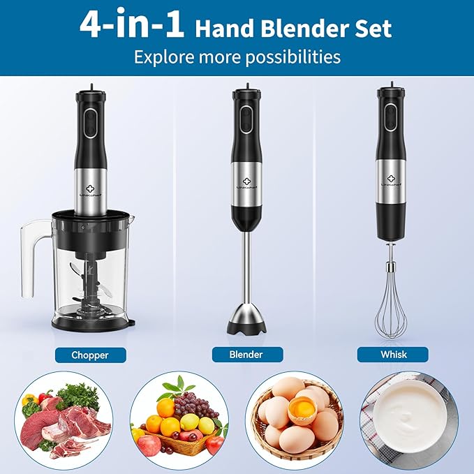 LINKChef 4 in 1 Immersion Blender Handheld, 800W - Image 7