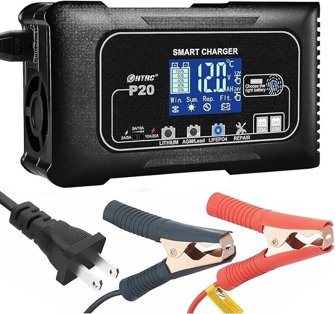 Dylannet Smart Battery Charger 20A 12V/24V Fully Automatic Maintainer, Trickle by Dylannet