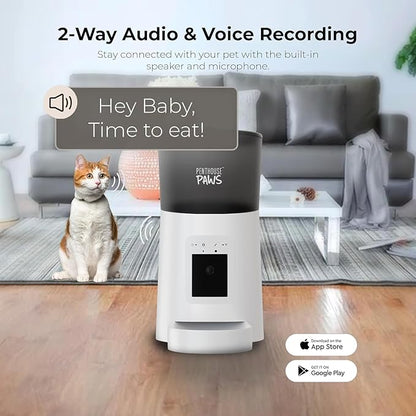 Penthouse Paws Smart HD Automatic Pet Feeder, 6L Dry Food Capacity, 1080p Camera - Image 4