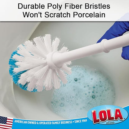 Toilet Brush and Holder Set, by LOLA, 2 Pack, Classic Version, Durable Bristles - Image 2