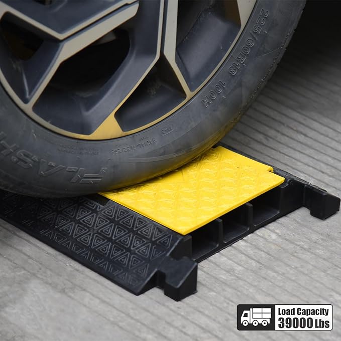 OranLite Rubber Cable Protector Ramp, Heavy Floor Cable Wire Cord Cover Speed - Image 5
