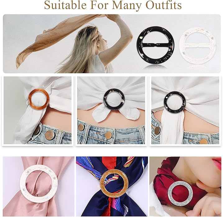T-Shirt Clips 9 PCS, Clothes Corner Knotted Button, Fashion Alloy Pearl - Image 5