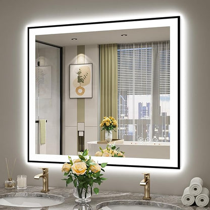 YEELAIT 40x36 Inch LED Bathroom Mirror by YEELAIT