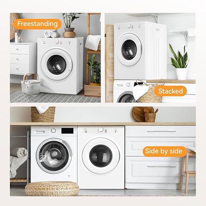 3.5 Cu.Ft. Clothes Dryer, 1500W Portable Dryer, 26.4 LBS Drying Machine - Image 6
