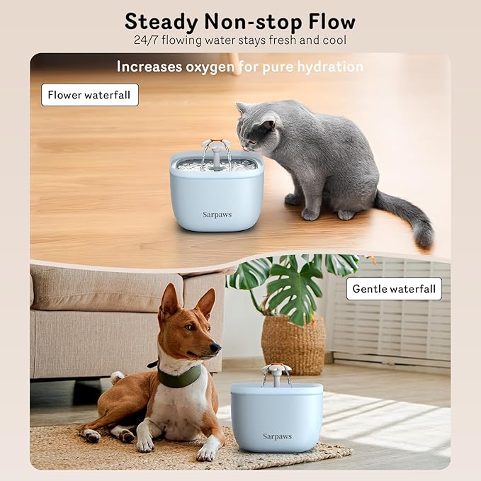 Automatic Cat Feeder and Water Dispenser FW1, Wire or Battery Cat Food - Image 4
