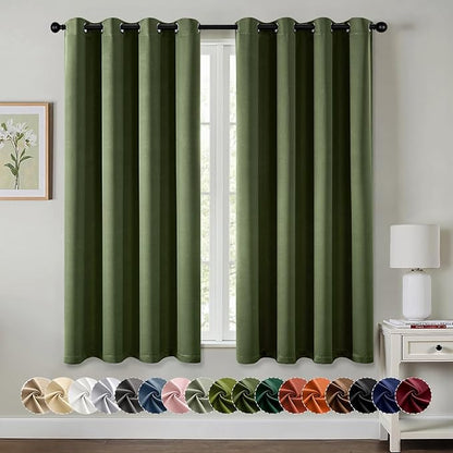 MIULEE Olive Green Blackout Curtains by MIULEE