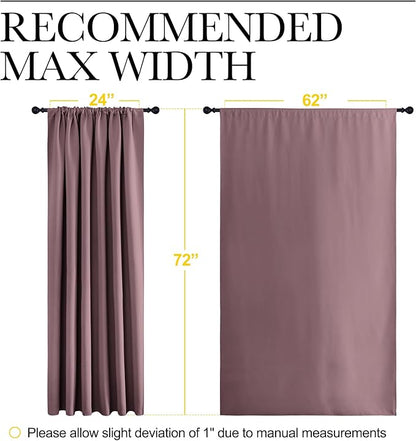 NICETOWN 2 Panels Blackout Curtains, Rod Pocket Window Curtains Room Darkning - Image 6