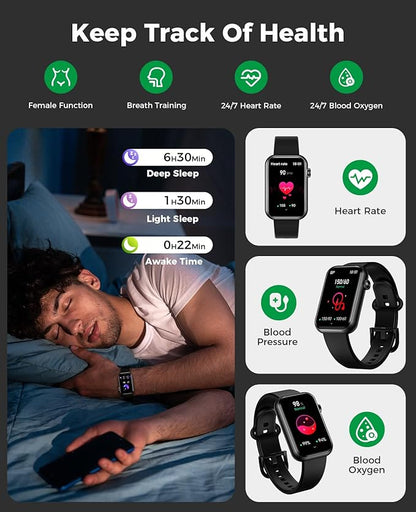 Smart Watch Fitness Tracker, 24/7 Heart Rate Spo2 Blood Pressure Monitor Sleep - Image 3