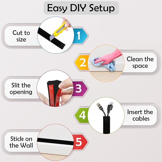 Rubber Bond TV Cord Hider Cable Protector - Image 7