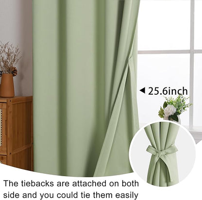 JIUZHEN Blackout Curtains with Tiebacks - Image 6