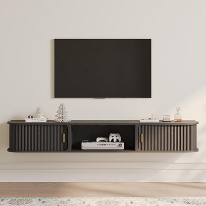 POVISON Mid-Century Modern Floating TV Stand - Image 2