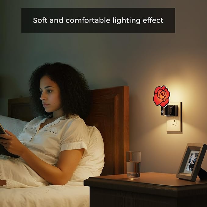 L LOHAS LED Night Lights Plug into Wall, Gothic Rose Night Light - Image 6