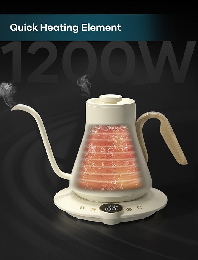 Electric Kettles, INTASTING Gooseneck Electric Kettle, ±1℉ Temperature Control - Image 5
