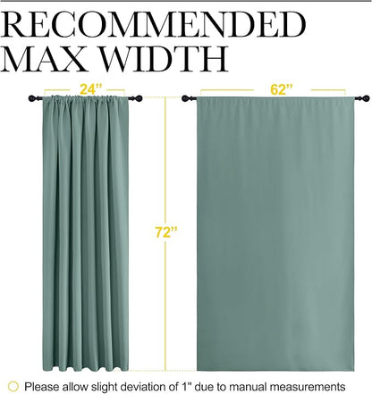 NICETOWN 2 Panels Blackout Curtains, Rod Pocket Window Curtains Room Darkning - Image 4
