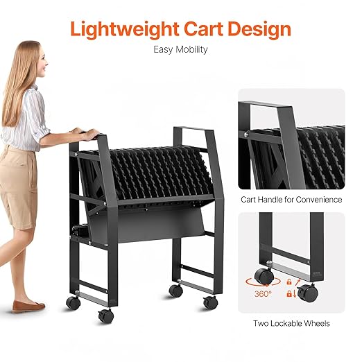 VEVOR Charging Cart, 16 Device Mobile Open Charging Station, Office and - Image 5