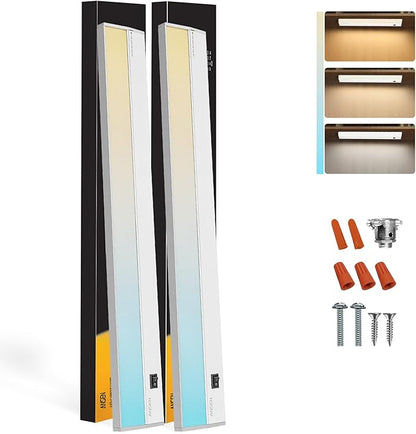 Ansen 2Packs of Under Cabinet Lighting Hardwired, 48in 26W 1720LM Dimmable Led by ANSEN