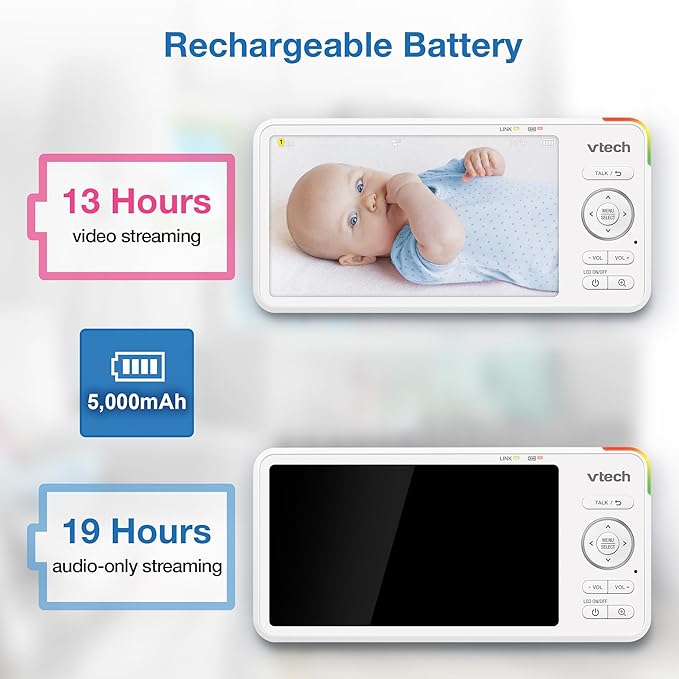 VTech 5.5" IPS Screen 720P Video Baby Monitor - Image 4