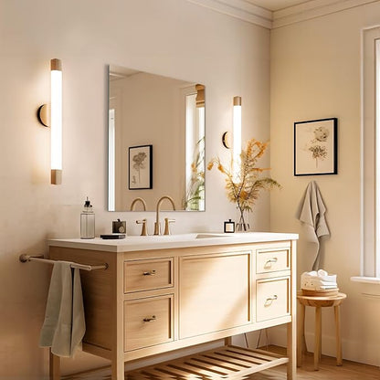 Mirrorons Frameless Wall Mirror 18" x 24", Modern Rectangle Bathroom Mirrors - Image 3