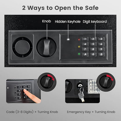S AFSTAR Wall Safe Box, Electronic Digital Safe Box - Image 5