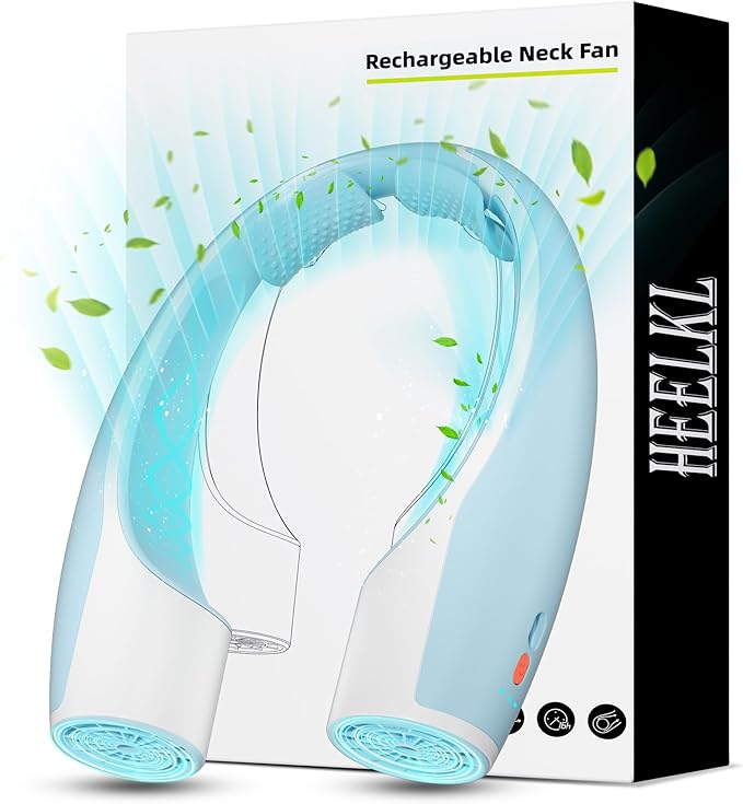 AI Neck Fan, 4 Speeds Adjustable Portable Personal Fan Rechargeable, 4000 mAh by Unknown