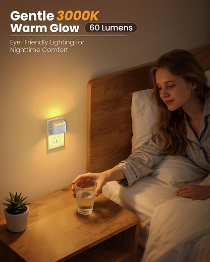 NIORSUN Plug in Night Light, Auto Brightness Sensor Night Light, 3000K Warm - Image 3