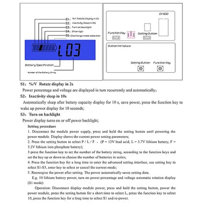 DC 12V 24V 36V 48V 60V 72V 84V Golf Cart Battery Meter - Image 6