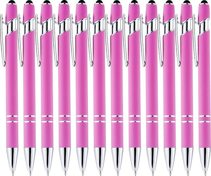 LINFANC 12 Pack Pink Ballpoint Pen by LINFANC