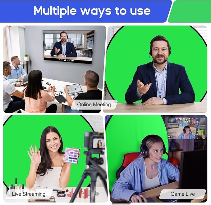 Portable Green Screen Chair, 57 in Greenscreen Backdrop - Image 2
