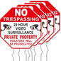 NO Trespassing Signs Private Property Video Surveillance Sign, Large 4-Pack by YourRulesYourRevelry