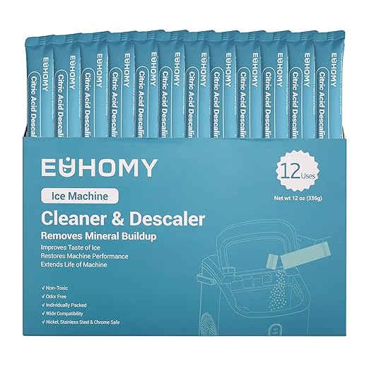 EUHOMY Ice Maker Cleaner & Descaler | 12 Use & Individually Packed | Ice by EUHOMY