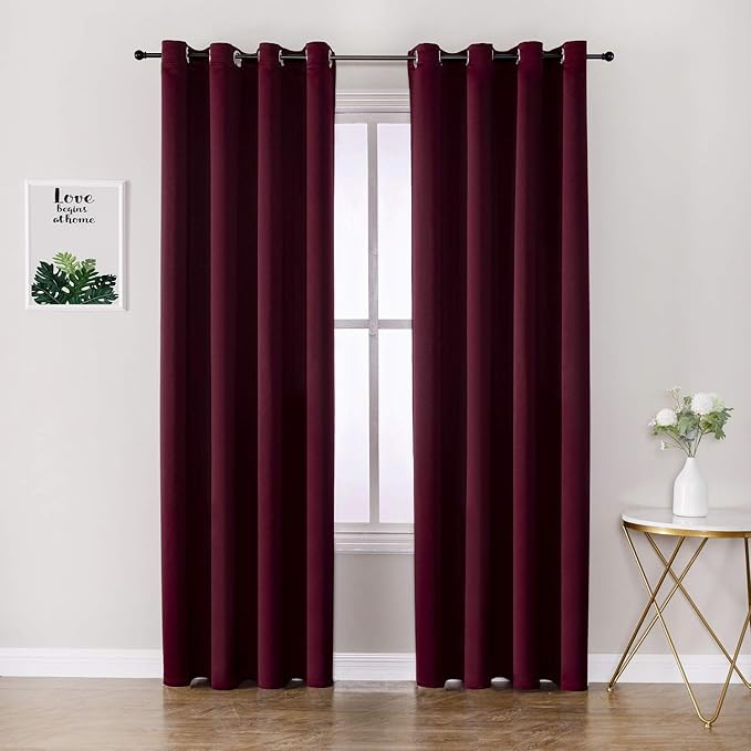 ChrisDowa Blackout Curtains 120 Inches Long 2 Panels Set by ChrisDowa