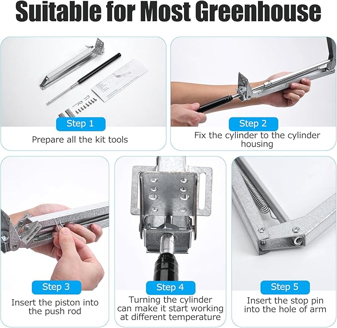 CHANGE MOORE Auto Vent Opener 2Pack Automatic Greenhouse Window Opener - Image 6
