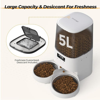 Automatic Cat Feeder with App Control, 5L Food Dispenser - Image 2