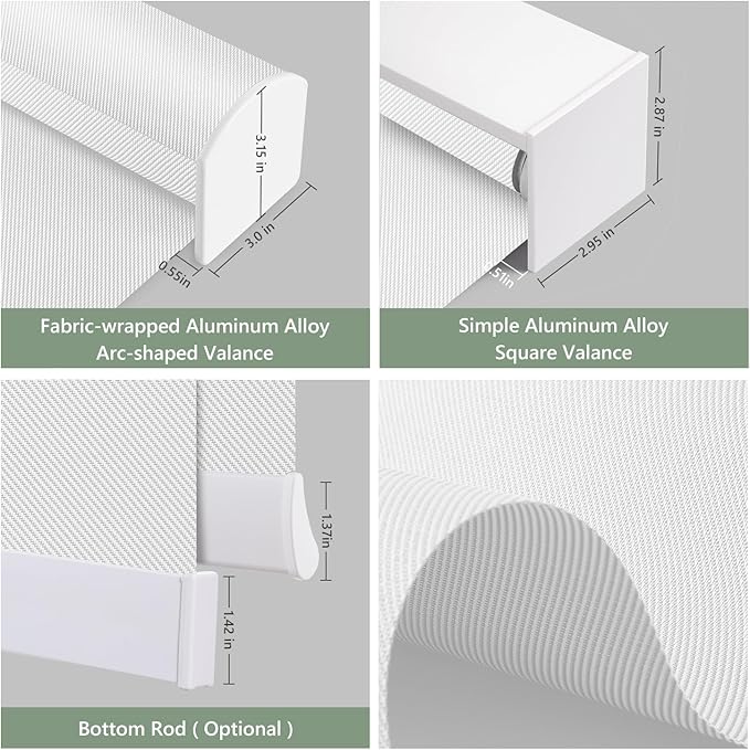 Tipiace Motorized Blinds with Remote Window Roller Shade Wireless Rechargeable - Image 5