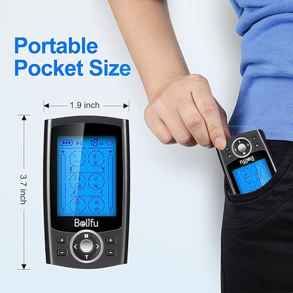 Belifu Dual Channel TENS EMS Unit 24 Modes Muscle Stimulator - Image 3