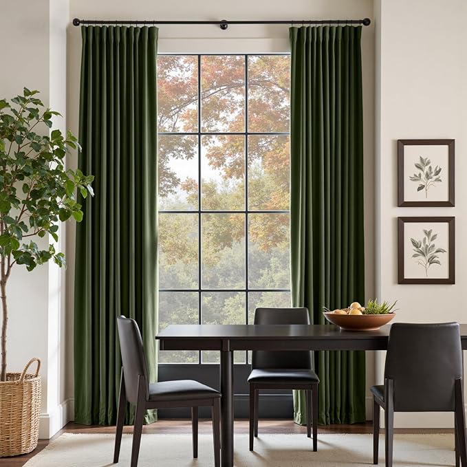 Lazzzy Velvet Blackout Extra Long Curtains Thermal Insulated Room Window Drapes - Image 8
