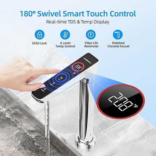 2-in-1 RO System & Instant Hot Water Dispenser, MIZUDO 800GPD Tankless Reverse - Image 6
