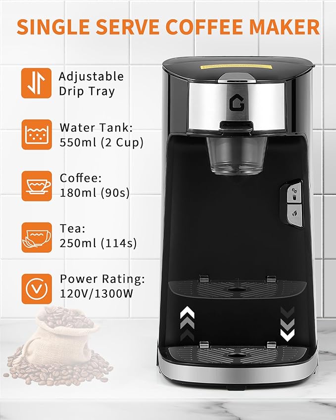 IDEALHOUSE Single Serve Coffee Maker, k Cup Compatibility, Auto Shut Off - Image 2