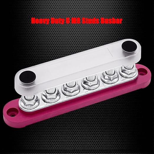 6 x M8 Studs Power Distribution Block Bus Bar 12V, Ampper 5.9" HD 200A Marine - Image 2