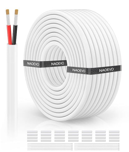 NAOVEO 14 Gauge Wire 2 Conductor Electrical Wire, 14 AWG Stranded PVC Tinned by NAOEVO