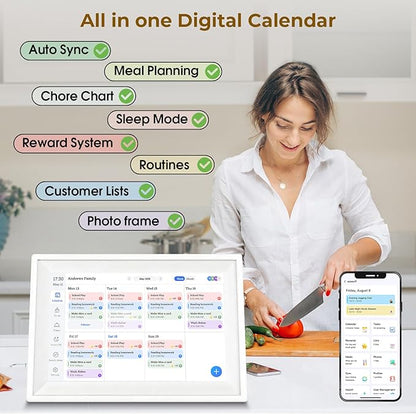 Calendar, 10.1" WiFi Smart Wall Calendar & Chore Chart - Image 3